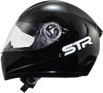 STR Bullet Black Motorradhelm Volles Gesicht EC...