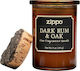 Zippo Aromatic Soy Candle in Jar with Dark Rum & Oak Perfume 141gr