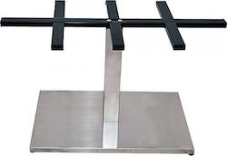 Artline Β4201 Tischständer Metallisch Geeignet für Tabelle in Silber Farbe 90x40x44cm 1Stück