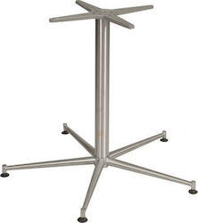 Artline Β7107 Metallic Table Stand Adjustable Silver 88x88x72cm