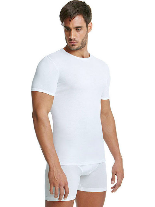 6/521 Men's Short Sleeve Undershirt White