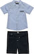 Alouette Kids Set with Shorts Summer 2pcs Light Blue