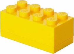 Room Copenhagen Lego Mini Box 8 Kids Lunch Plastic Box Yellow L9.2xW4.6xH4.3cm