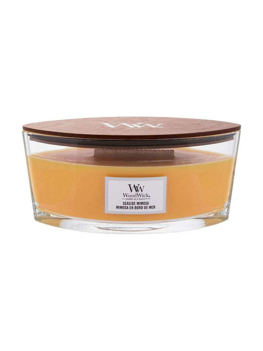 WoodWick Scented Candle Jar with Scent Seaside Mimosa Orange 453gr 1pcs