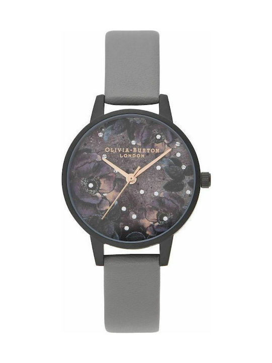 Olivia Burton Celestial Watch with Gray Leather Strap