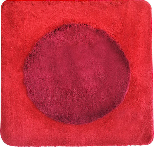 Texi Bath Badematte Synthetisch,Polyester/Cotton/Leather Platz Square Red 70x70cm