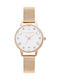 Olivia Burton Watch with Pink Gold Metal Bracelet OB16BJ02