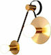 Aca Modern Wall Lamp with Socket E27 Gold Width 74cm