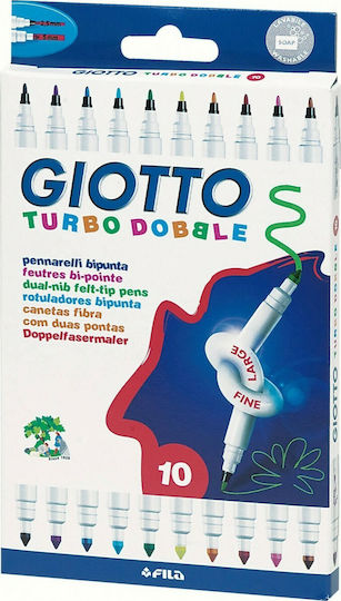 Giotto Turbo Dobble Markere de Desen 2.5mm Set 10buc