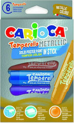 Carioca Temperello Metallic Lavabili Markere de desen Groși Set 6 Culori 42674