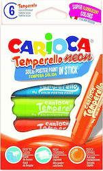 Carioca Temperello Lavabili Neon Markere de desen Groși Set 6 Culori 42675