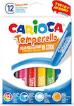 Carioca Temperello Waschbare Zeichenmarker Dicke Set 12 Farben 42738