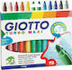 Giotto Turbo Maxi Washable Drawing Markers Thick Set 12 Colors