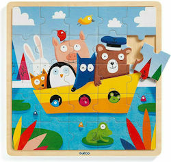 Wooden Kids Puzzle In the Boat for 3++ Years 25pcs Djeco