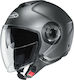 HJC i40 Semi Flat Jet Helmet with Sun Visor ECE 22.05 1380gr Titanium