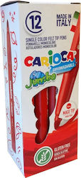 Carioca Jumbo Washable Drawing Markers Thick Set of 12pcs 40130/03