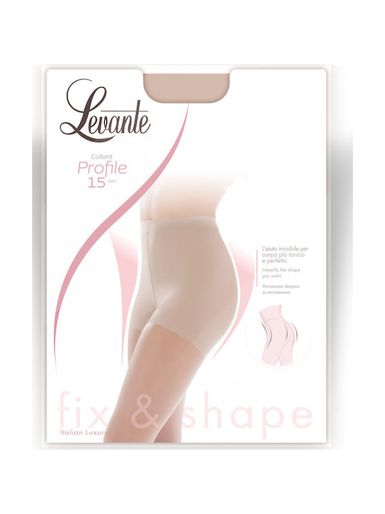 Levante Tights with Latex 15 Den p20q-n - Black