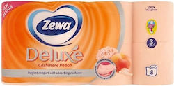 Zewa Delux Peach Χαρτί Υγείας 8 Ρολά 3 Φύλλων (100gr/Ρολό) Zewa Delux Peach Χαρτί Υγείας 8 Ρολά 3 Φύλλων (100gr/Ρολό)