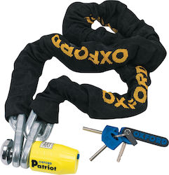 Oxford Patriot Chain & Padlock 150cm Motorcycle Anti-Theft Chain with Lock in Black