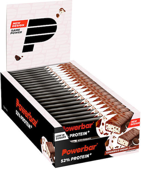 PowerBar Protein Plus Riegel mit 52% Protein & Geschmack Cookies & Cream 20x50gr