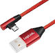 LogiLink Geflochten USB 2.0 auf Micro-USB-Kabel Rot 0.3m (CU0149) 1Stück