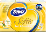 Zewa 6x9 Gewebe Softis Soft & Sensitive 4 Blätter 6 Verpackungen