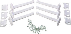 Dreambaby Cabinet & Drawer Protectors with Screws, βιδωτό, βιδωτο made of Plastic in White Color 6pcs