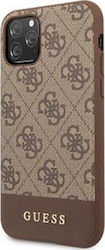 Guess 4G Stripe Plastic Back Cover Brown (iPhone 11)