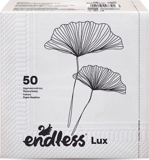 Endless Lux Șervețel Luxury 2F Albă 33x33cm. 50buc