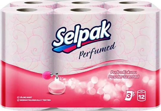 Selpak Perfumed Powder Χαρτί Υγείας 12 Ρολά 3 Φύλλων