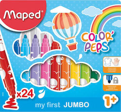 Maped Color'Peps My First Jumbo Waschbare Zeichenmarker Dicke Set 24 Farben