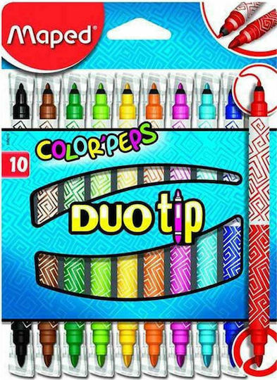 Maped Color'Peps Duo Tip Markere de Desen 2mm Set 10buc