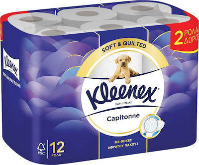 Kleenex Χαρτί Υγείας Capitonne 12 Ρολά 90gr