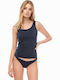 Women's Sleeveless Cotton T-Shirt Navy Blue 2Pack