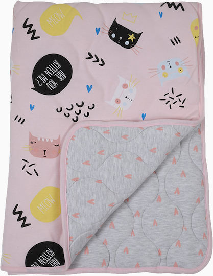 Minene Decke Wickeltücher für Kinderzimmer Kitten Baumwolle Rosa 85x115cm