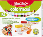 Fibracolor Colormaxi Πλενόμενοι Μαρκαδόροι Ζωγραφικής Χονδροί σε 24 Χρώματα