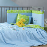 Zouzounia Μπάμπουρας Crib Bumpers Classic Inside Light Blue 40x200cm