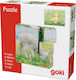 Детски Пъзел Farm Animals Cube Puzzle за 3+ Години 9бр Goki