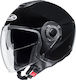 HJC i40 Solid Jet Helmet with Sun Visor ECE 22.05 Black