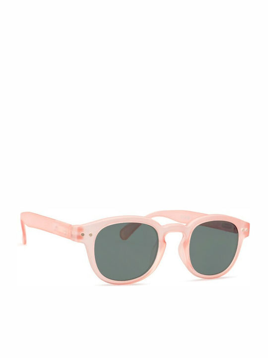 Izipizi #c Τετράγωνα Παιδικά Γυαλιά Ηλίου Pink για 5-10 Ετών