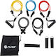 Pure2Improve Gymtube Resistance Bands with Handles Set 5pcs Multicolour