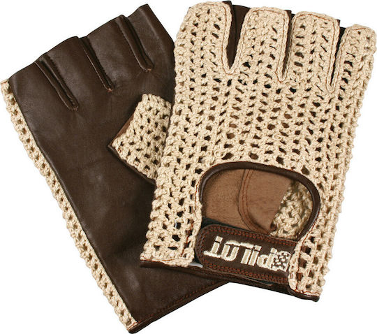 Lampa Gloves for Work Driver Brown Leather Guide Half 1pcs