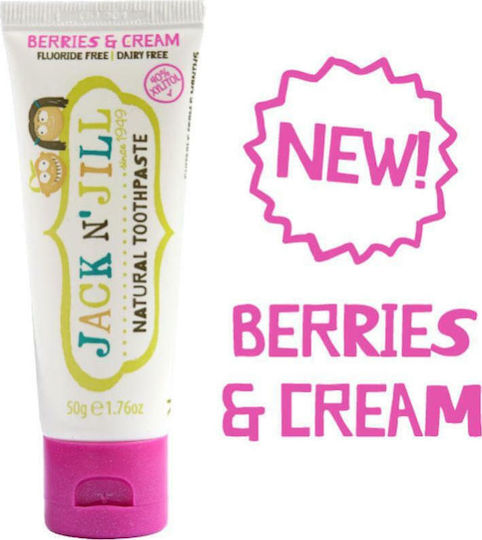 Jack n' Jill Βρεφική Οδοντόκρεμα για 6m+ με Γεύση Berries Χωρίς Φθόριο 50gr