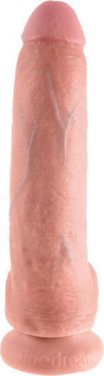King Cock Ρεαλιστικό Dildo με Όρχεις και Βεντούζα Light 23cm