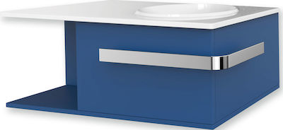 Gloria Huida-Up Sitzbank mit Waschbecken L70.2xB45xH30cm Blau