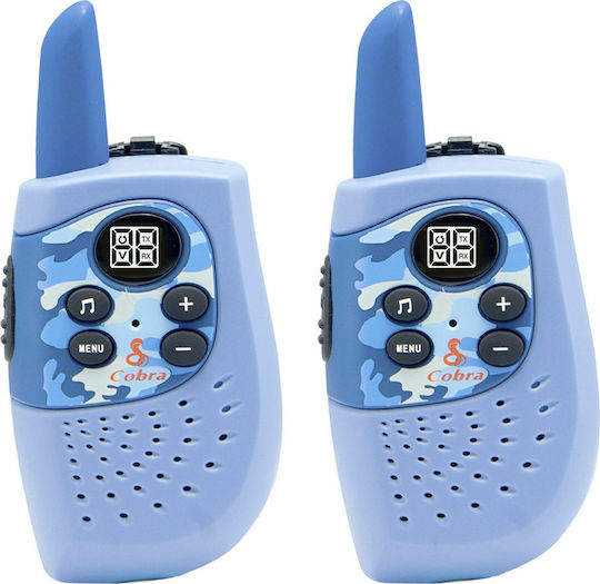 Cobra HM-230 Ασύρματος Πομποδέκτης PMR με Μονόχρωμη Οθόνη Σετ 2τμχ Σε Μπλε Χρώμα