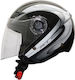 STR Pulse Jet Helmet 1000gr Black/White Graphics 421