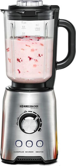 Rommelsbacher MX 1250 Blender pentru Smoothie cu Cana de sticlă 1.75lt 1200W Negru