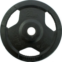 Welfit Rubber Strength Training Plate 1 x 20kg Ø51mm with Handles