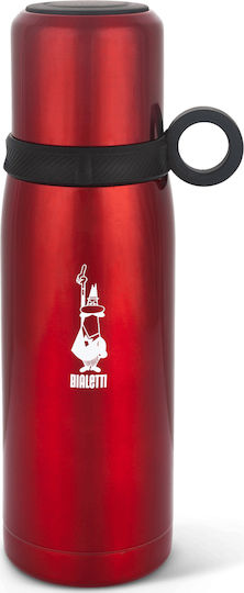 Bialetti Thermal Bottle Sticlă Termos Oțel inoxidabil Fără BPA 460ml Roșu cu Cap-Cup DCXIN00001/2